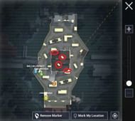 Corners and structures of the central arena in TDM Warehouse